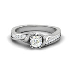 Load image into Gallery viewer, 1-Carat Lab Grown Solitaire Diamond Shank Platinum Ring JL PT LG JRW1557MM
