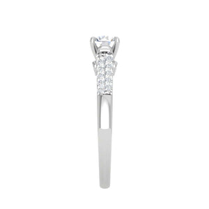 1-Carat Lab Grown Solitaire Diamond Split Shank Platinum Ring JL PT LG G WB5582E-B