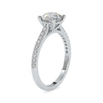 Load image into Gallery viewer, 70-Pointer Lab Grown Solitaire Platinum Diamond Shank Engagement Ring JL PT LG G 0024-A
