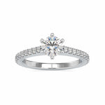 Load image into Gallery viewer, 1.50-Carat Lab Grown Solitaire Diamond Shank Platinum Engagement Ring JL PT LG 0028-C
