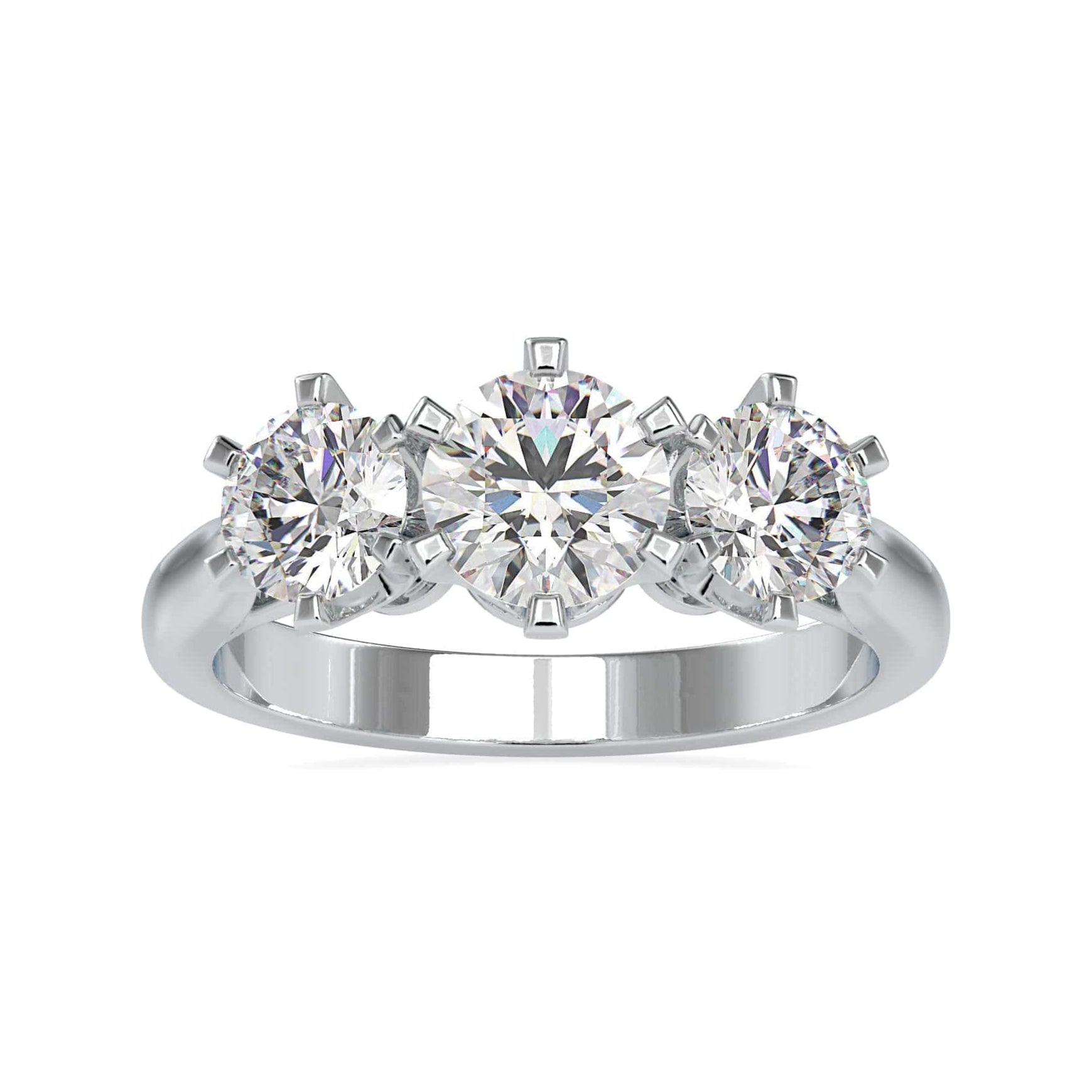 30-Pointer Solitaire Platinum Engagement Ring JL PT 0061