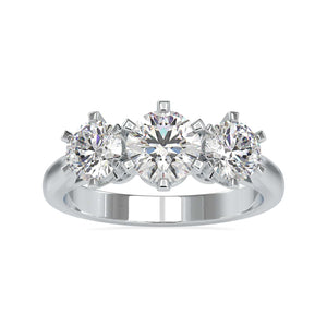 30-Pointer Solitaire Platinum Engagement Ring JL PT 0061