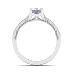 Load image into Gallery viewer, 0.50 cts. Princess Cut Diamond Shank Platinum Solitaire Engagement Ring JL PT 6594
