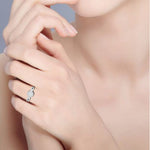 Load image into Gallery viewer, 2-Carat Lab Grown Solitaire Halo Diamond Shank Platinum Ring JL PT LG G JRW2596MM-D
