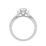 Load image into Gallery viewer, 50-Pointer Lab Grown Solitaire Halo Diamond Shank Platinum Ring JL PT LG G JRW2596MM
