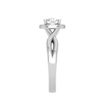 Load image into Gallery viewer, 2-Carat Lab Grown Solitaire Halo Diamond Shank Platinum Ring JL PT LG G JRW2596MM-D
