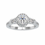 Load image into Gallery viewer, 1-Carat Solitaire Accent Diamond Shank Platinum Ring JL PT 0048-C
