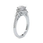 Load image into Gallery viewer, 70-Pointer Solitaire Accent Diamond Shank Platinum Ring JL PT 0048-B   Jewelove
