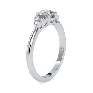 70-Pointer Lab Grown Solitaire Diamond Platinum Engagement Ring JL PT LG G 0035-A