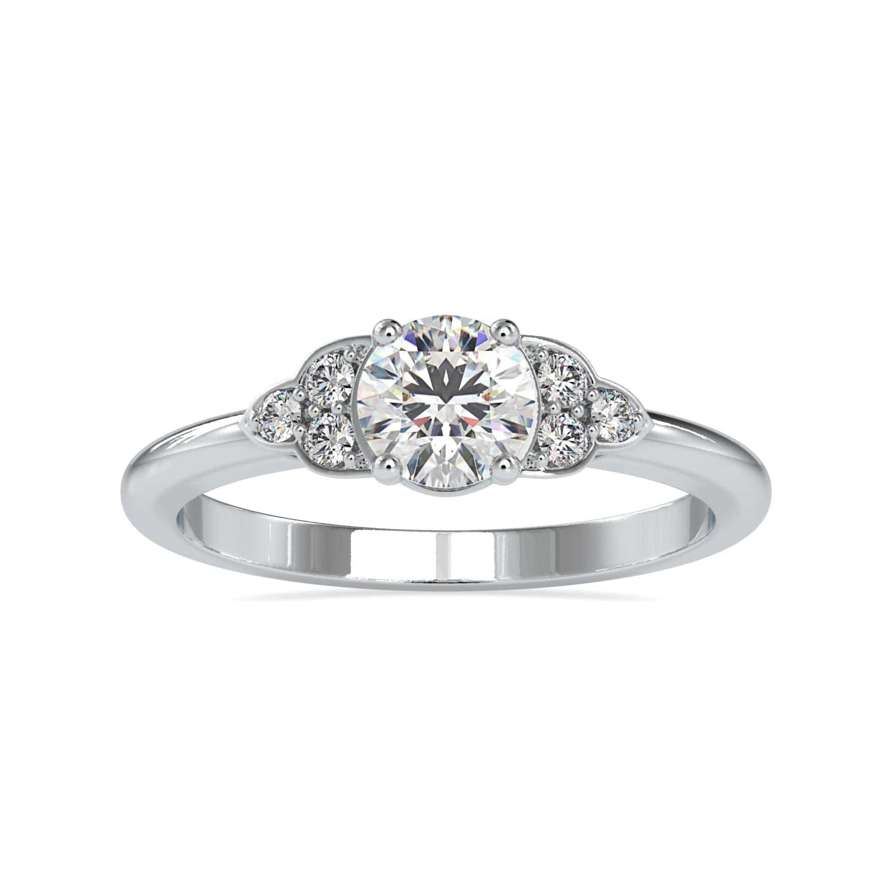 1-Carat Solitaire Platinum Diamond Engagement Ring JL PT 0035-C
