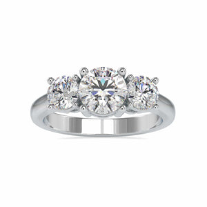 70-Pointer Solitaire Platinum Diamond Accent Engagement Ring JL PT 0058-B