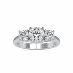 Load image into Gallery viewer, 1-Carat Solitaire Platinum Diamond Accent Engagement Ring JL PT 0058-C   Jewelove.US
