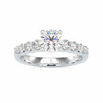 Load image into Gallery viewer, 1.50-Carat Lab Grown Solitaire Diamond Shank Platinum Engagement Ring JL PT LG 0119-A
