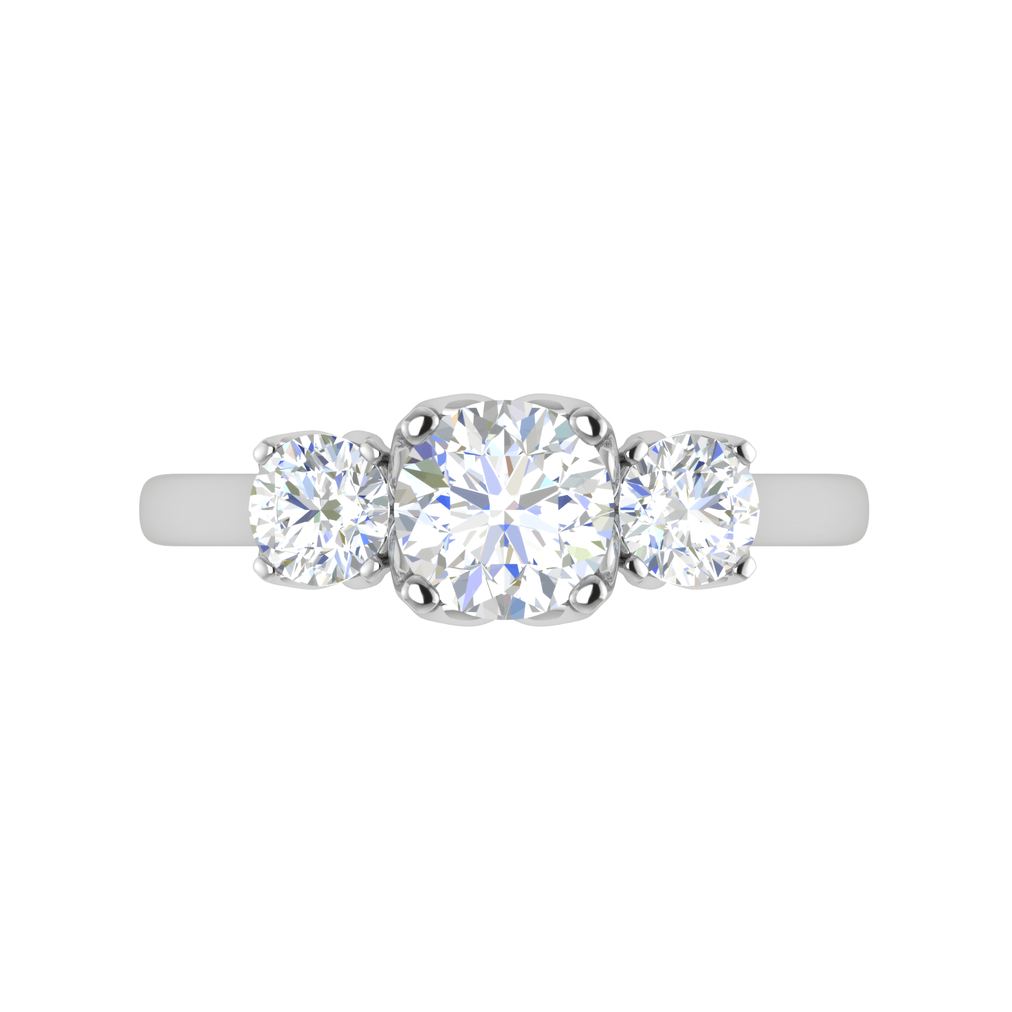 1-Carat Lab Grown Solitaire Platinum Engagement Ring JL PT R3 RD LG-112