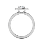 Load image into Gallery viewer, 1-Carat Lab Grown Solitaire Diamond Halo Platinum Engagement Ring JL PT RH RD LG-164
