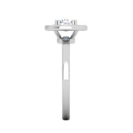 Load image into Gallery viewer, 1-Carat Lab Grown Solitaire Diamond Halo Platinum Engagement Ring JL PT RH RD LG-164
