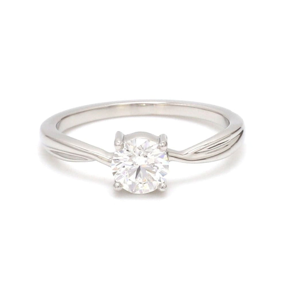 1-Carat Lab Grown Solitaire Diamond Platinum Engagement Twisted Shank Ring JL PT LG 2004