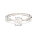 Load image into Gallery viewer, 1.50-Carat Lab Grown Solitaire Diamond Platinum Engagement Twisted Shank Ring JL PT LG 2004-A
