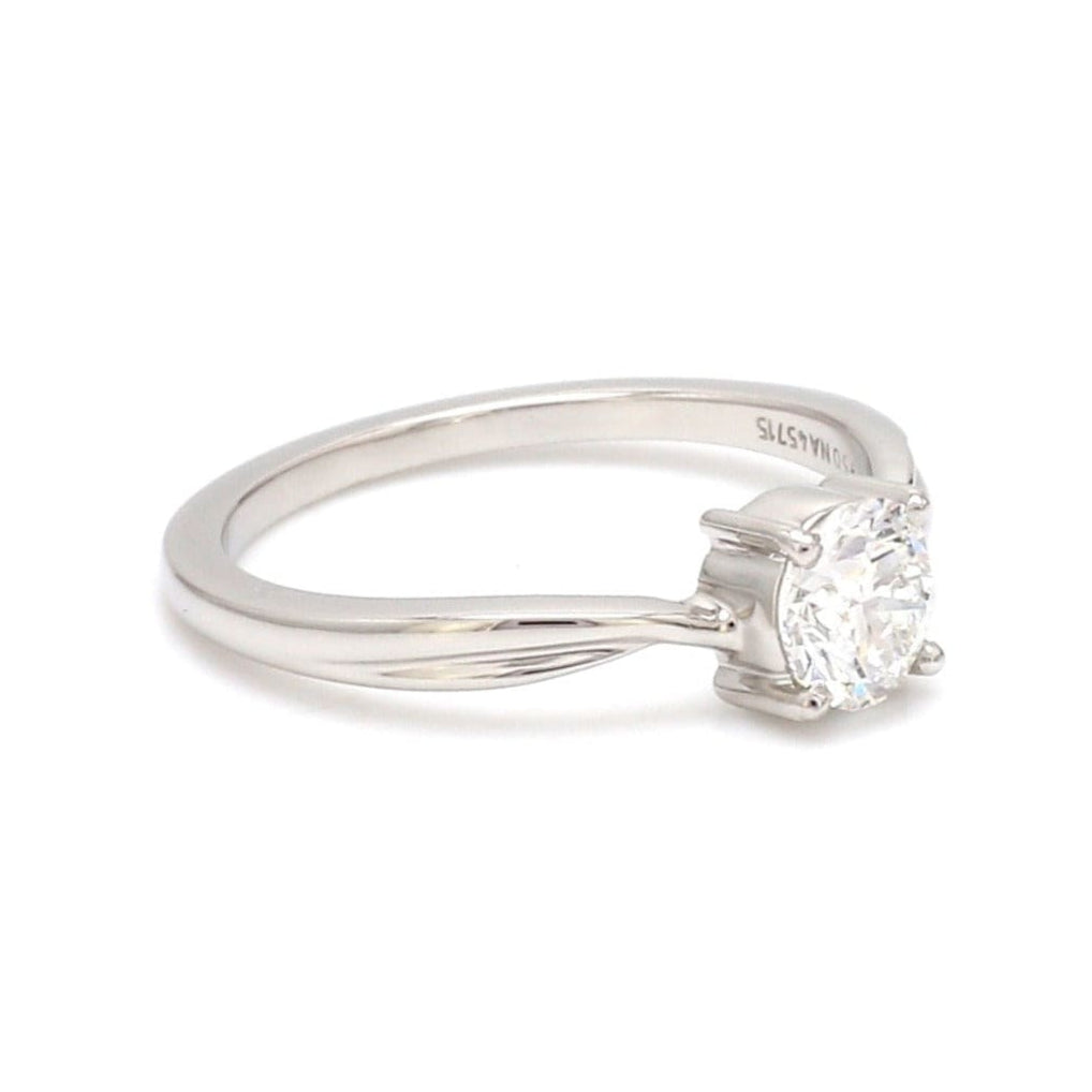1-Carat Lab Grown Solitaire Diamond Platinum Engagement Twisted Shank Ring JL PT LG 2004