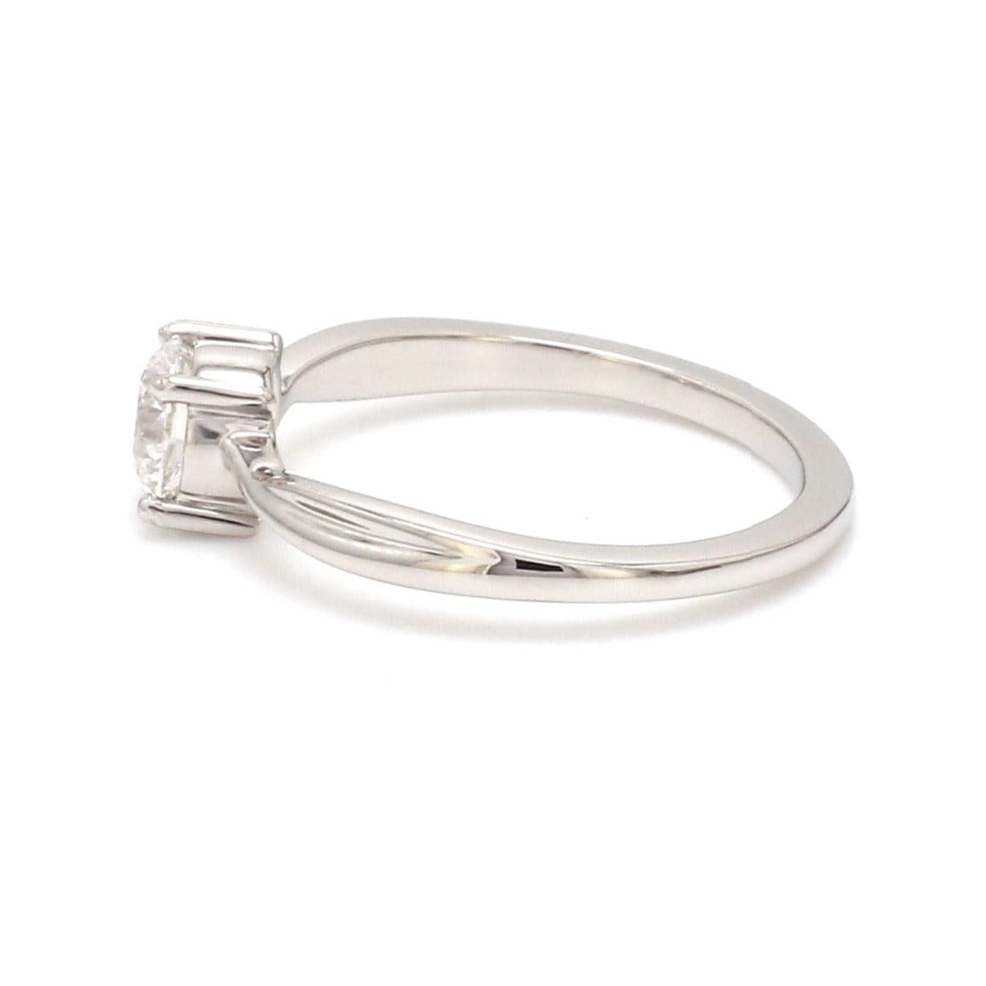 1-Carat Lab Grown Solitaire Diamond Platinum Engagement Twisted Shank Ring JL PT LG 2004