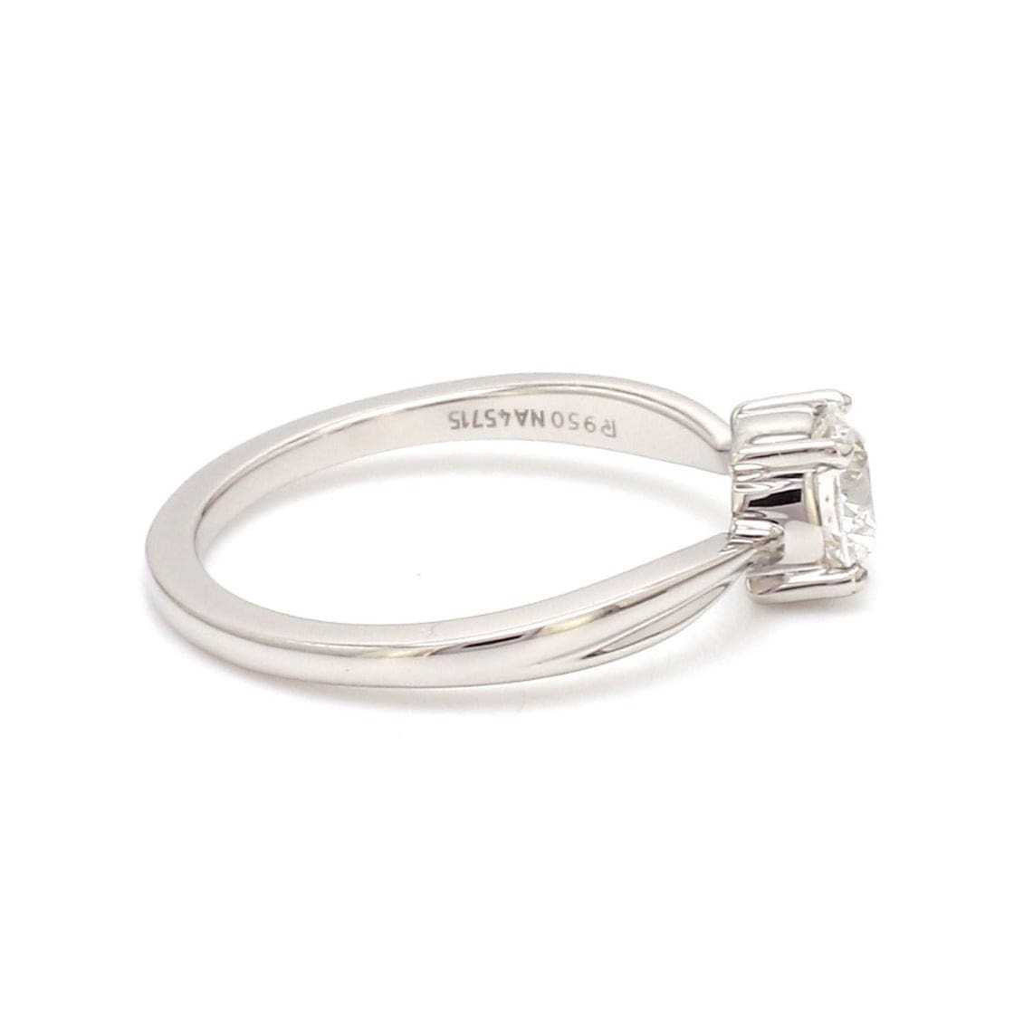 1-Carat Lab Grown Solitaire Diamond Platinum Engagement Twisted Shank Ring JL PT LG 2004