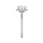 Load image into Gallery viewer, 1-Carat Lab Grown Diamond Halo Shank Platinum Engagement Ring JL PT LG REHS1480
