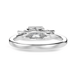 Load image into Gallery viewer, 70-Pointer Princess Cut Solitaire Diamond Accents Platinum Ring JL PT 1230-B
