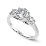 Load image into Gallery viewer, 50-Pointer Solitaire Diamond Accents Platinum Ring JL PT 1229-A
