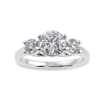 Load image into Gallery viewer, 50-Pointer Solitaire Diamond Accents Platinum Ring JL PT 1229-A
