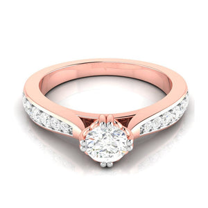 70-Pointer Lab Grown Solitaire 18K Rose Gold Ring JL AU LG G-107R-B   Jewelove.US