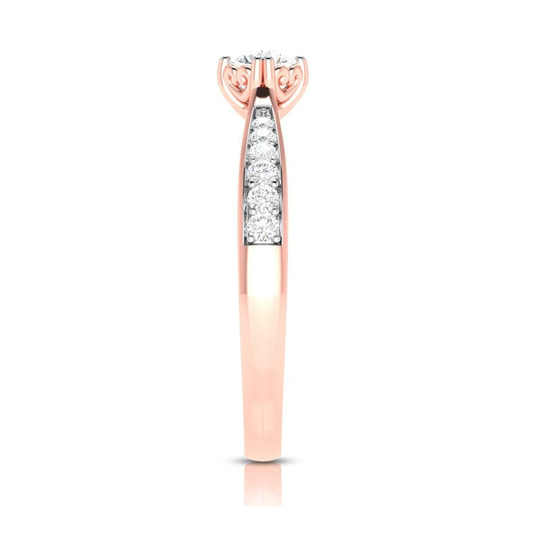 70-Pointer 18K Rose Gold Solitaire Ring JL AU G 107R-B   Jewelove.US