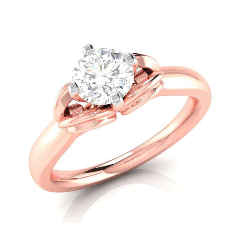50-Pointer Lab Grown Solitaire 18K Rose Gold Ring JL AU LG G-114R-A   Jewelove.US