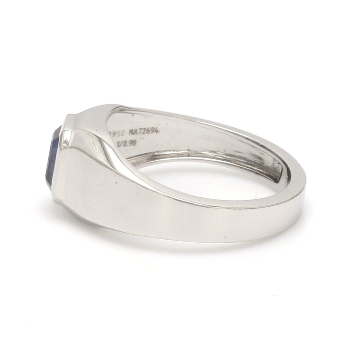 1 Carat Approx  Blue Sapphire Platinum Ring JL PT 1218
