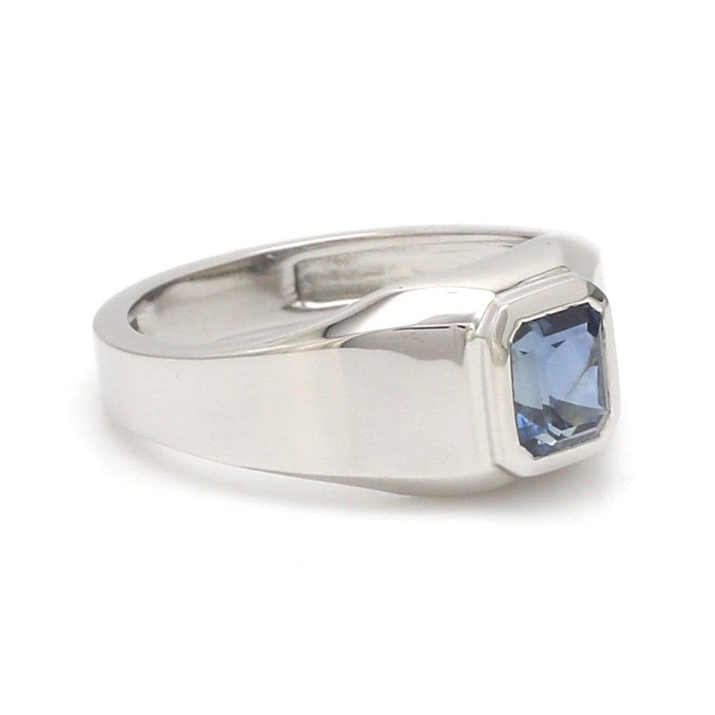 1 Carat Approx  Blue Sapphire Platinum Ring JL PT 1218