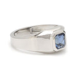 Load image into Gallery viewer, 1 Carat Approx  Blue Sapphire Platinum Ring JL PT 1218
