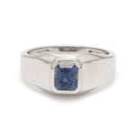 Load image into Gallery viewer, 1 Carat Approx  Blue Sapphire Platinum Ring JL PT 1218
