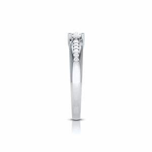 50-Pointer Platinum Lab Grown Solitaire Engagement Ring for Women with Accent Diamonds JL PT LG G-119-A   Jewelove.US