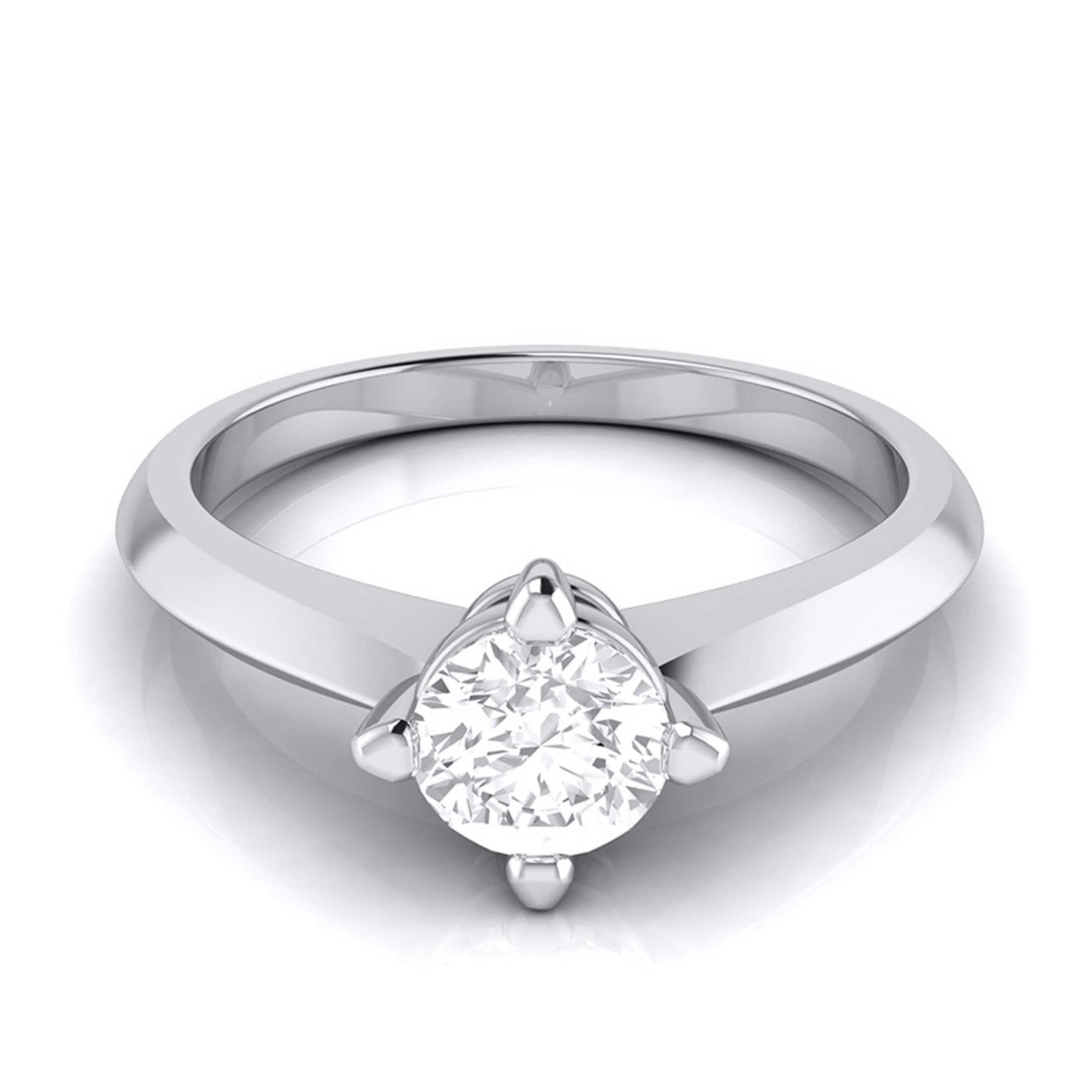 70-Pointer Platinum Lab Grown Diamond Solitaire Engagement Ring JL PT LG G-121-C   Jewelove.US