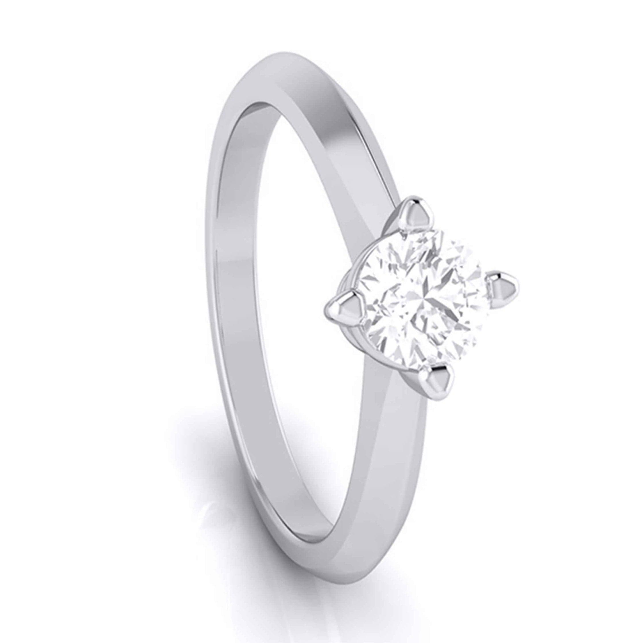 70-Pointer Platinum Lab Grown Diamond Solitaire Engagement Ring JL PT LG G-121-C   Jewelove.US