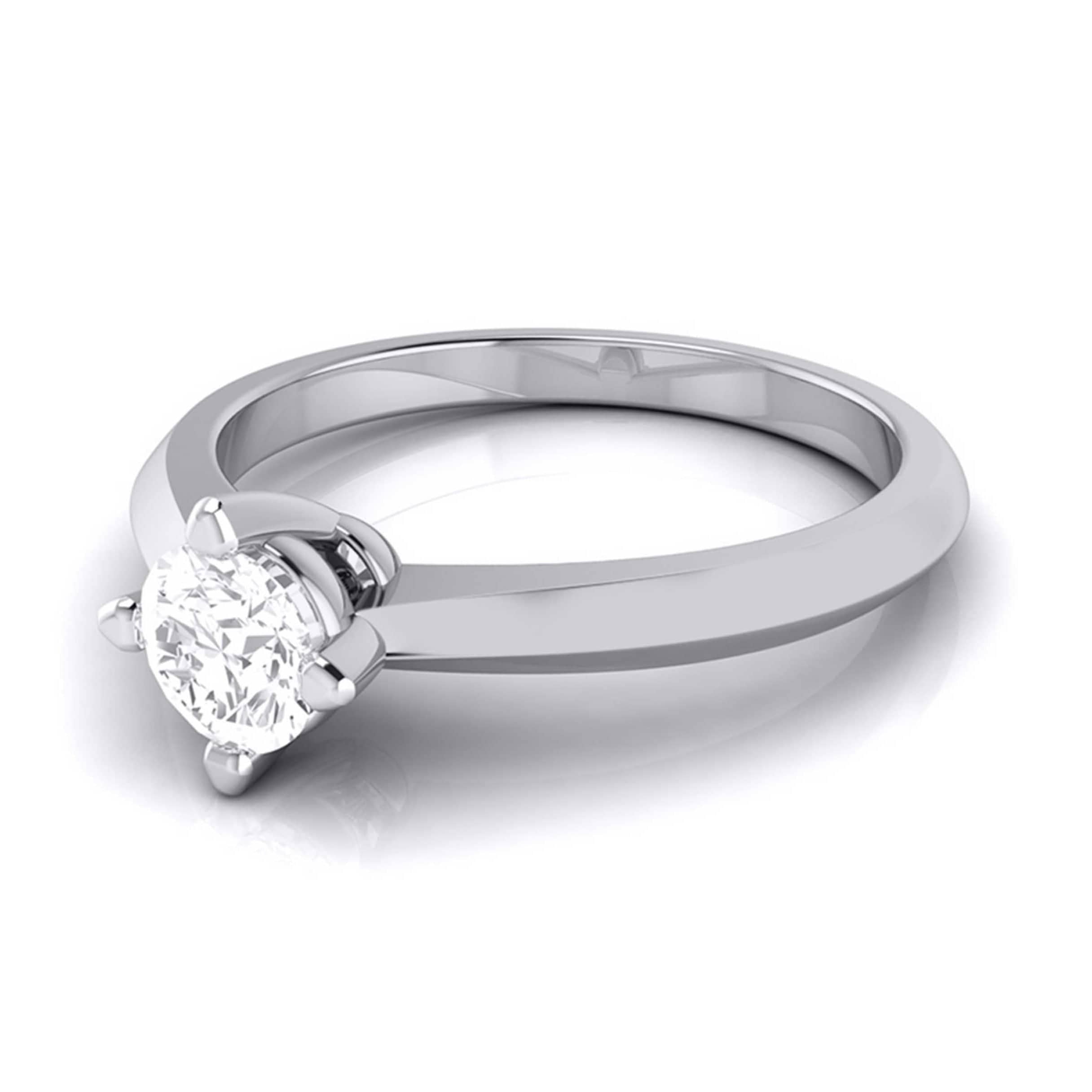 50-Pointer Platinum Lab Grown Diamond Solitaire Engagement Ring JL PT LG G-121-B   Jewelove.US