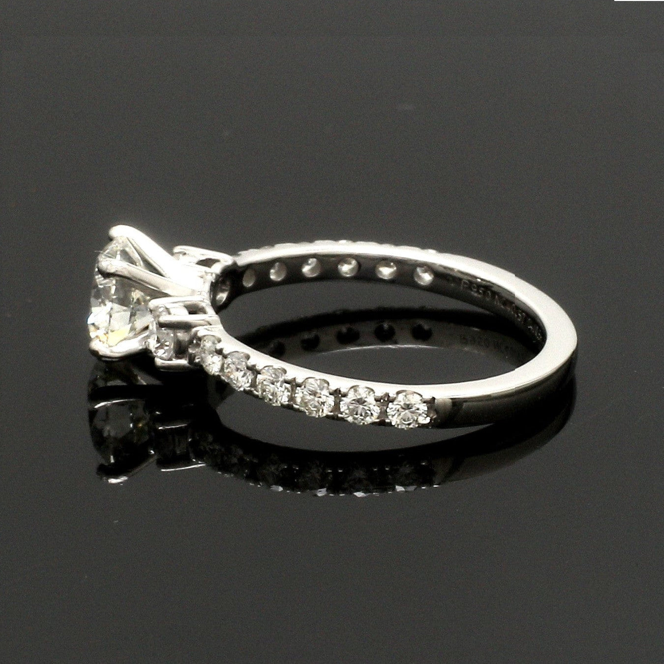 1-Carat Lab Grown Diamond Accents Platinum Engagement Ring JL PT LG 327-B