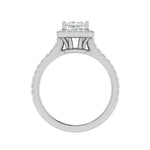 Load image into Gallery viewer, 1-Carat Lab Grown Princess Cut Solitaire Diamond Square Halo Shank Platinum Engagement Ring JL PT RH PR LG-130
