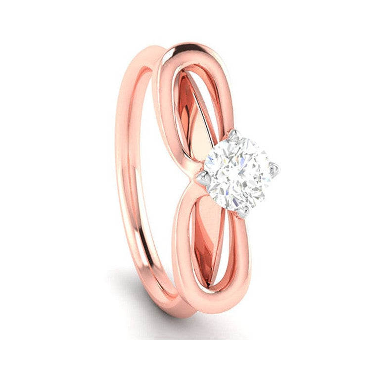 70-Pointer Lab Grown Solitaire 18K Rose Gold Ring JL AU LG G-112R-B   Jewelove.US