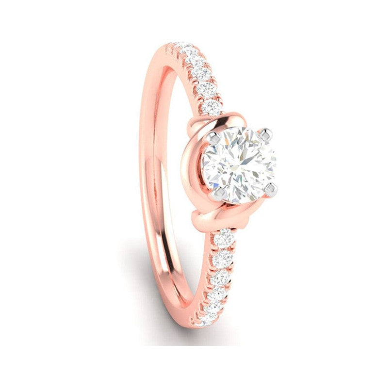 50-Pointer Solitaire 18K Rose Gold Ring JL AU G 113R-A   Jewelove.US