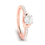 Load image into Gallery viewer, 70-Pointer Lab Grown Solitaire Diamond Accents 18K Rose Gold Ring JL AU LG G-113R-B   Jewelove.US
