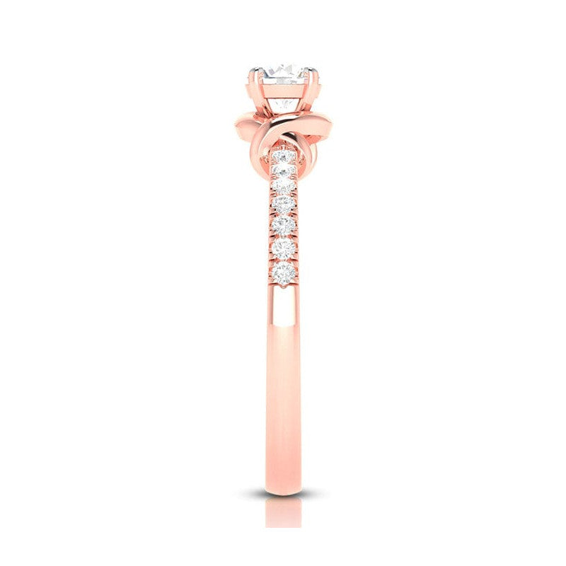 70-Pointer Lab Grown Solitaire Diamond Accents 18K Rose Gold Ring JL AU LG G-113R-B   Jewelove.US