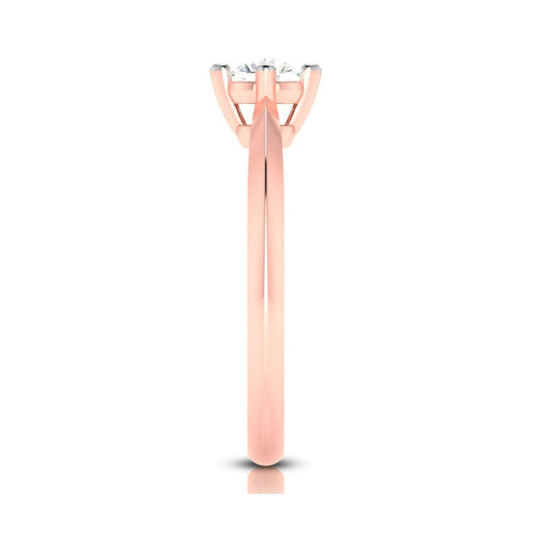 70-Pointer Lab Grown Diamond Solitaire 18K Rose Gold Ring JL AU LG G-121R-C   Jewelove.US