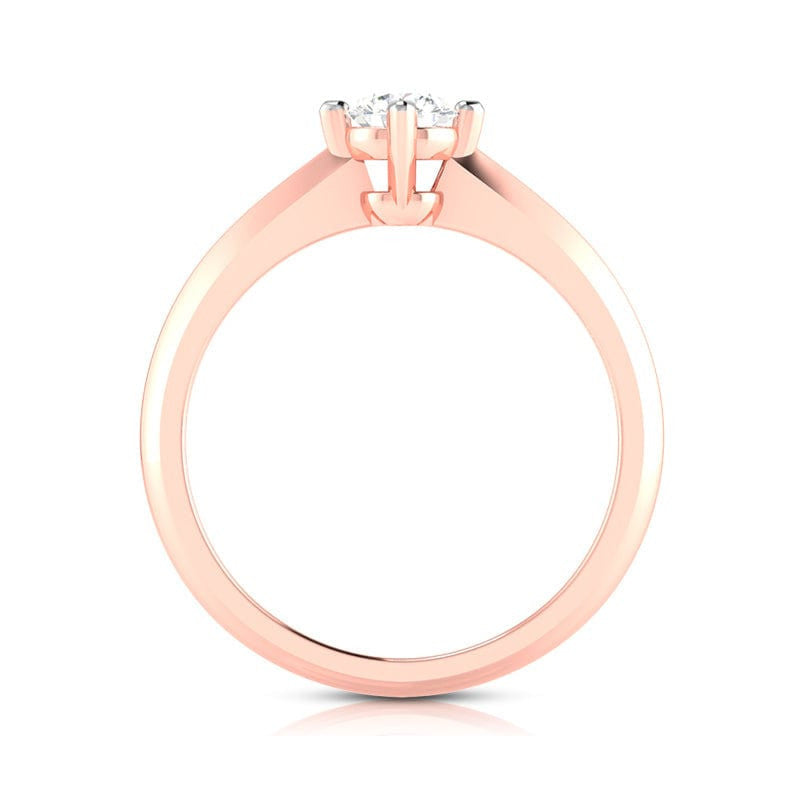 70-Pointer Lab Grown Diamond Solitaire 18K Rose Gold Ring JL AU LG G-121R-C   Jewelove.US