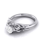 Load image into Gallery viewer, 50-Pointer Solitaire Designer Bow Platinum Ring JL PT G 108-A
