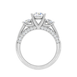 Load image into Gallery viewer, 1-Carat Lab Grown Solitaire Diamond Accents Platinum Engagement Ring JL PT R3 RD LG-139
